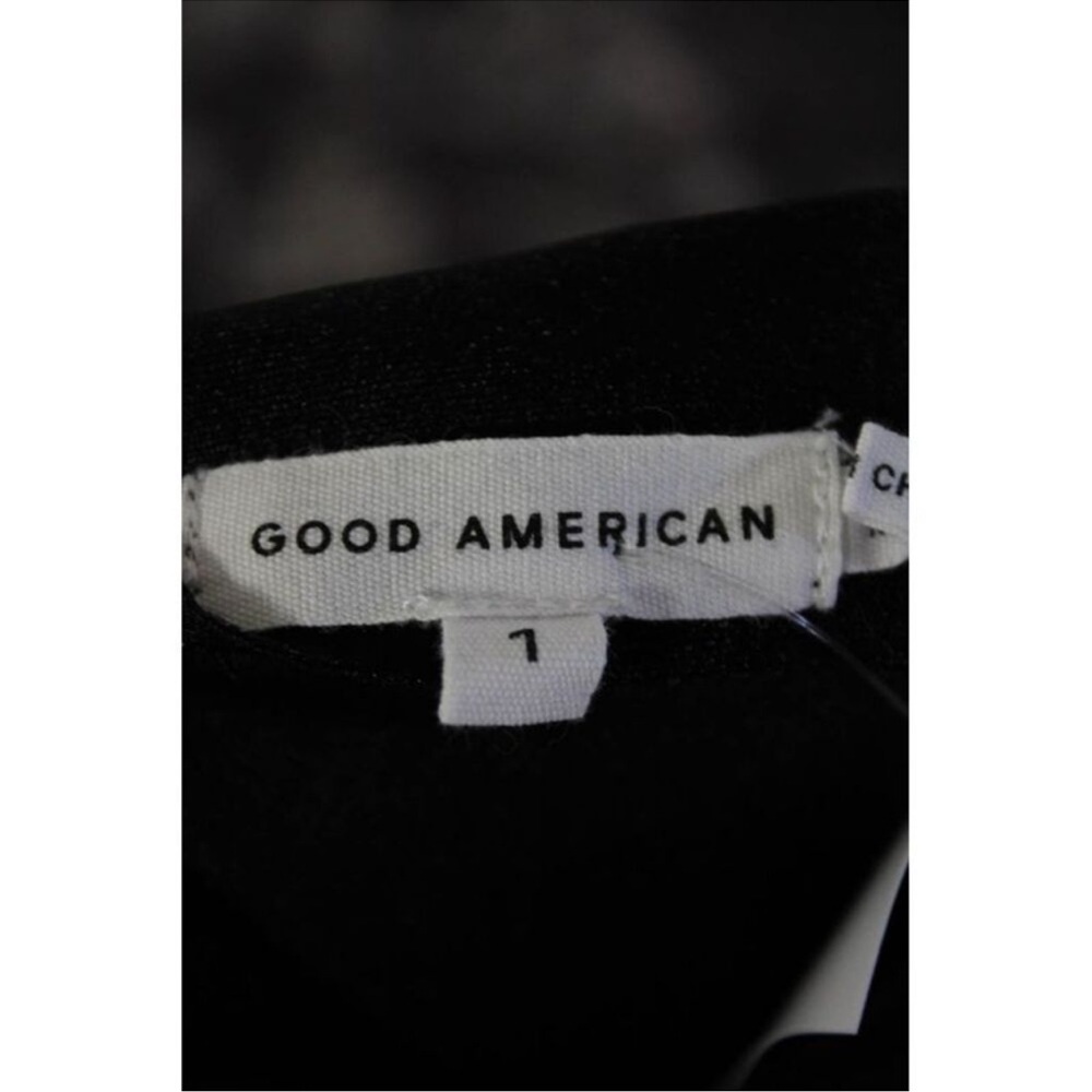 Good American Womens Ruched Luster High Neck Long Sleeve Bodysuit Black Size 1 - Picture 4 of 4